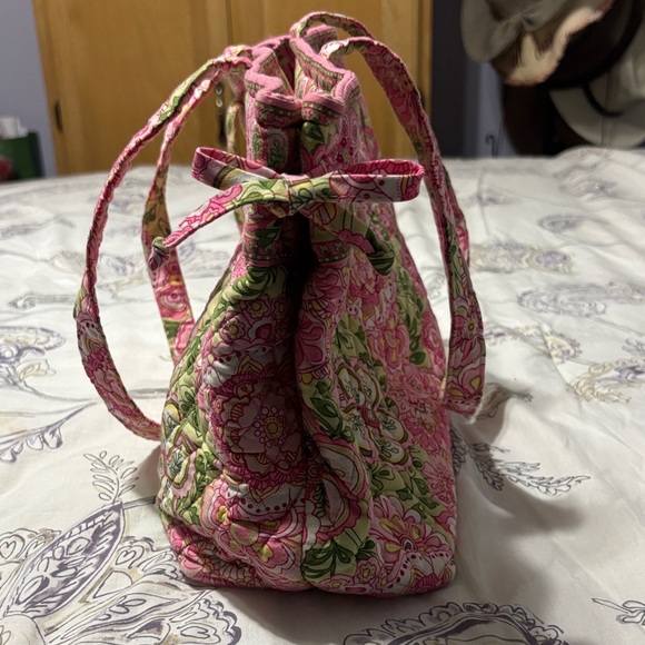 Vera Bradley Petal Pink Floral Pink and Green Women's Bag - Picture 5 of 6